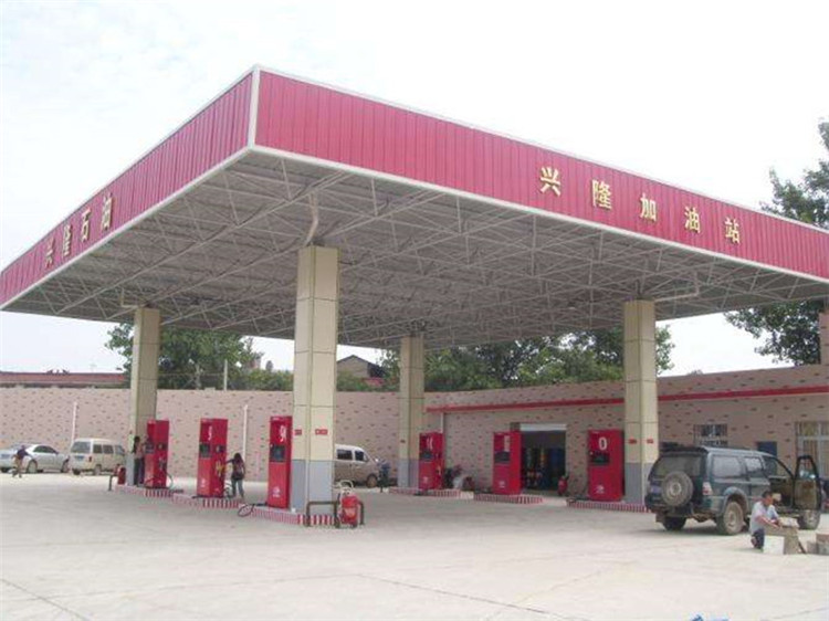 沅江加油站钢结构网架案例9