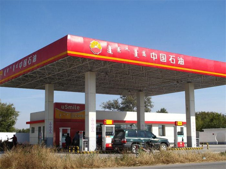 沅江加油站钢结构网架案例1